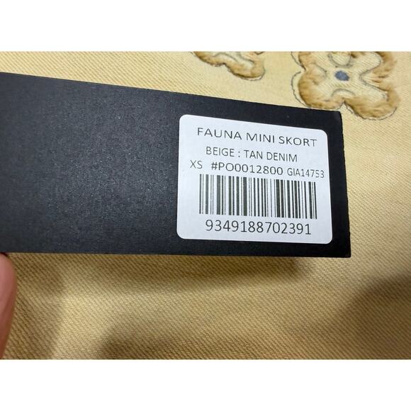 I.AM.GIA Fauna Mini Skort Tan Demin Women's XS New - Picture 7 of 16